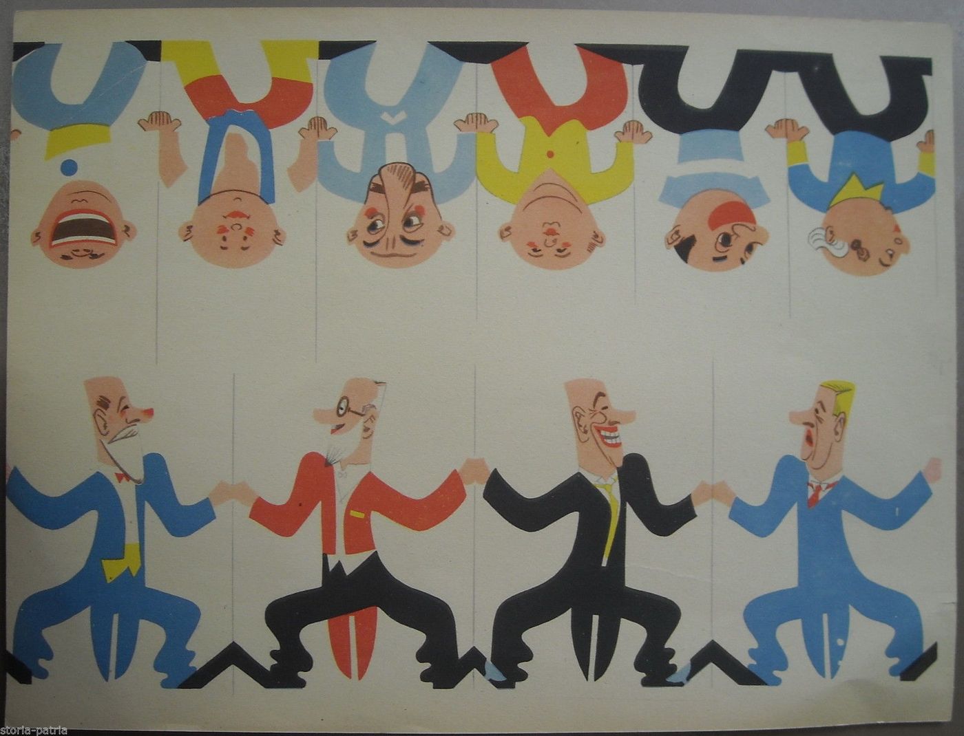 Pupazzi Da Ritagliare Anni '30: Stampa d'Epoca Con Personaggi Fumettistici
