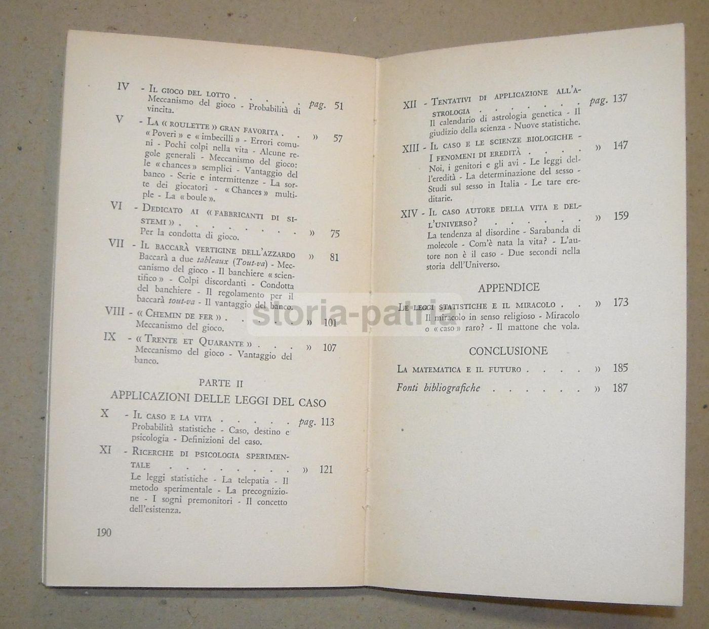 Giochi Di Azzardo E Leggi Del Caso Di Ugo Maraldi, Bompiani 1953