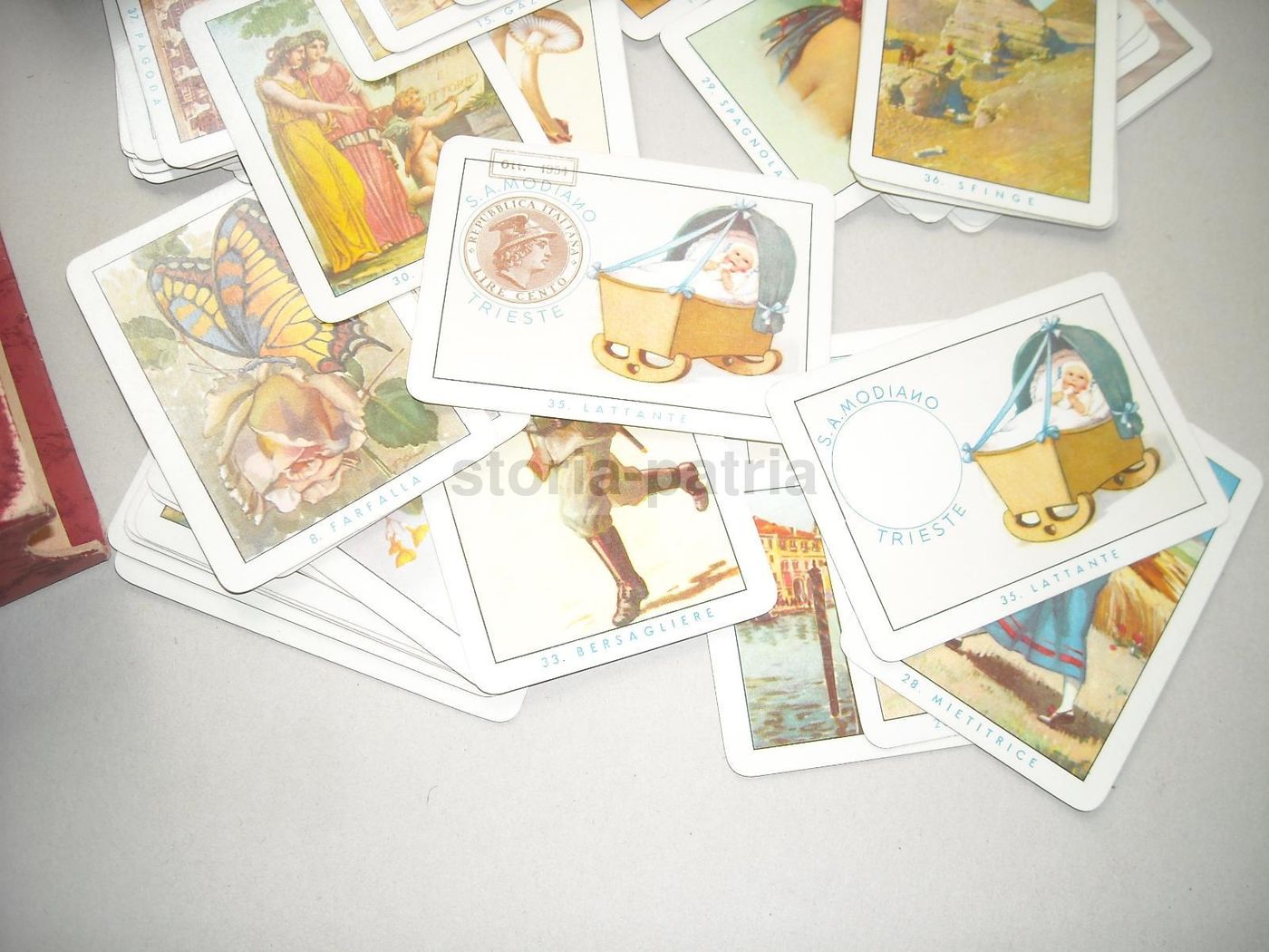 Carte Da Gioco Mercante In Fiera Modiano, 1954, Trieste