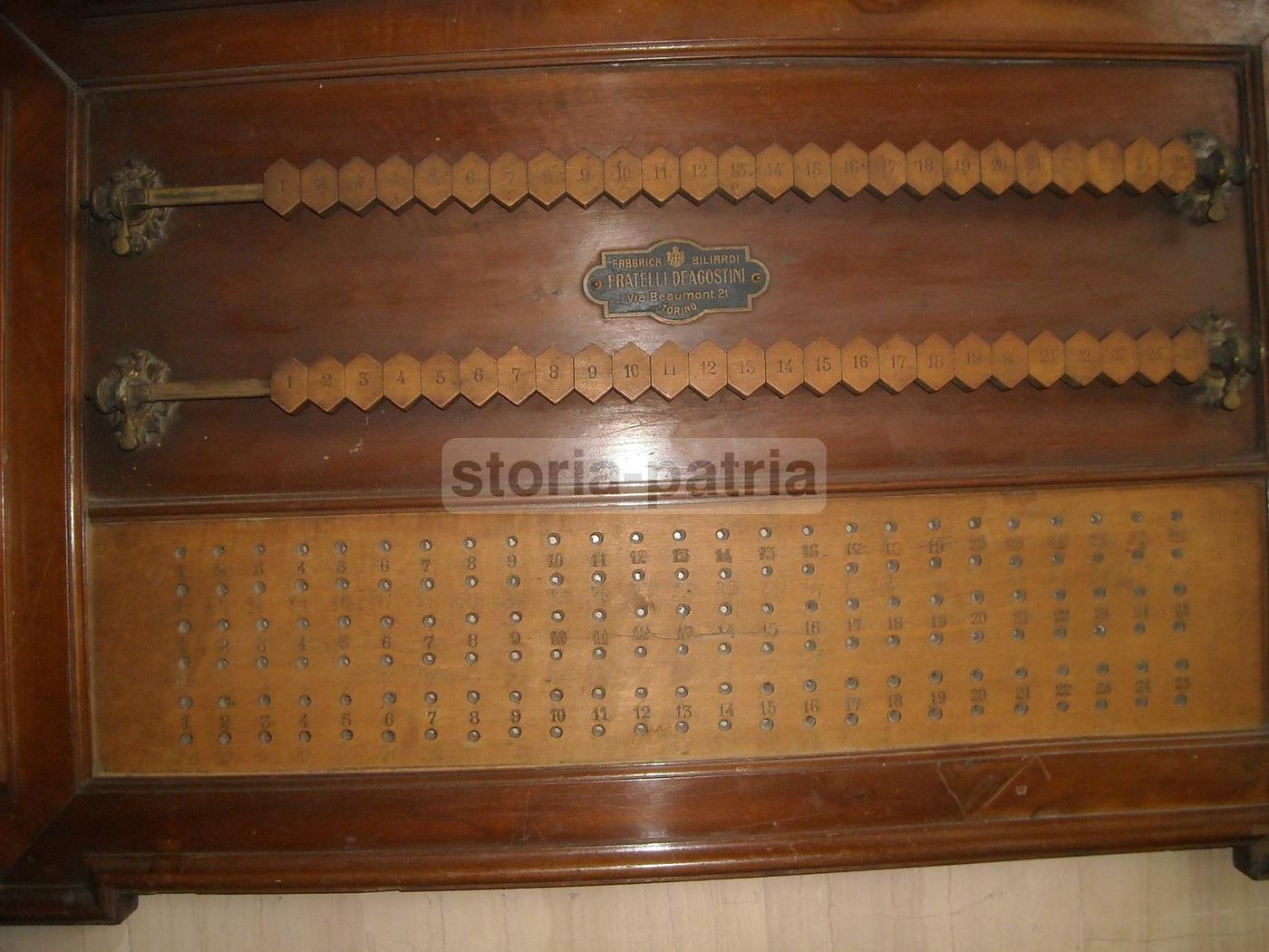 Segnapunti Antico Biliardo Deagostini Torino Fine '800 Primi '900