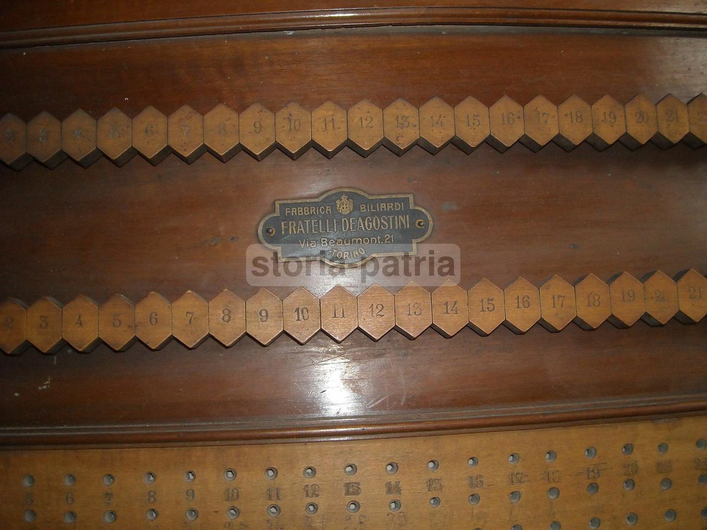 Segnapunti Antico Biliardo Deagostini Torino Fine '800 Primi '900