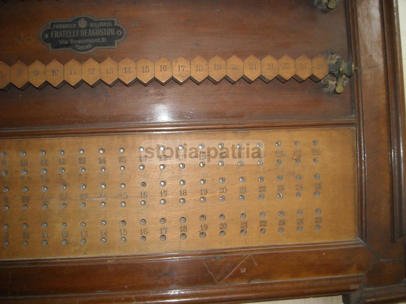 Segnapunti Antico Biliardo Deagostini Torino Fine '800 Primi '900