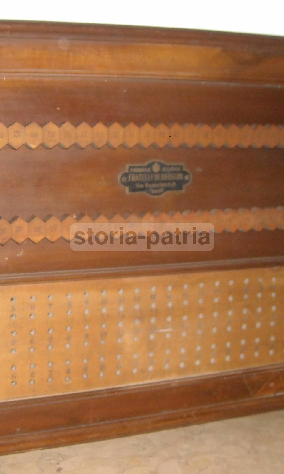 Segnapunti Antico Biliardo Deagostini Torino Fine '800 Primi '900