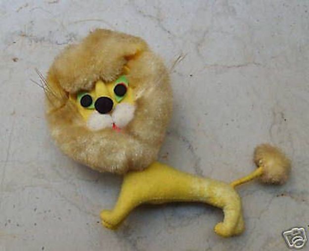 Leone In Peluche E Pannolenci Anni '50 Attribuito A Lenci