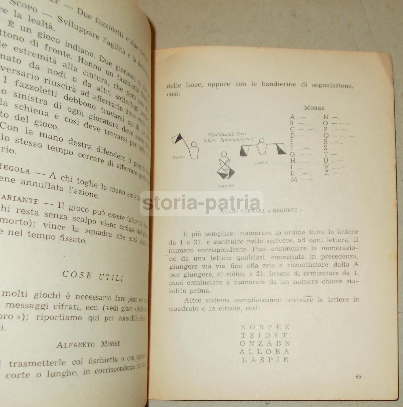 I Grandi Giochi All'Aperto E Nei Boschi AVE 1950 Prima Edizione