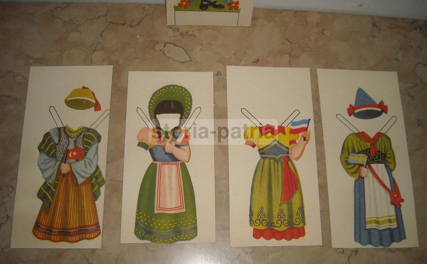 Bambola Da Vestire Con Costumi Popolari Internazionali, Anni '30