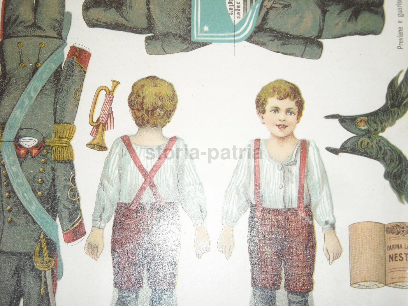 Bambolotto Da Vestire Nestlé: Pubblicità Anni '30 E Militaria