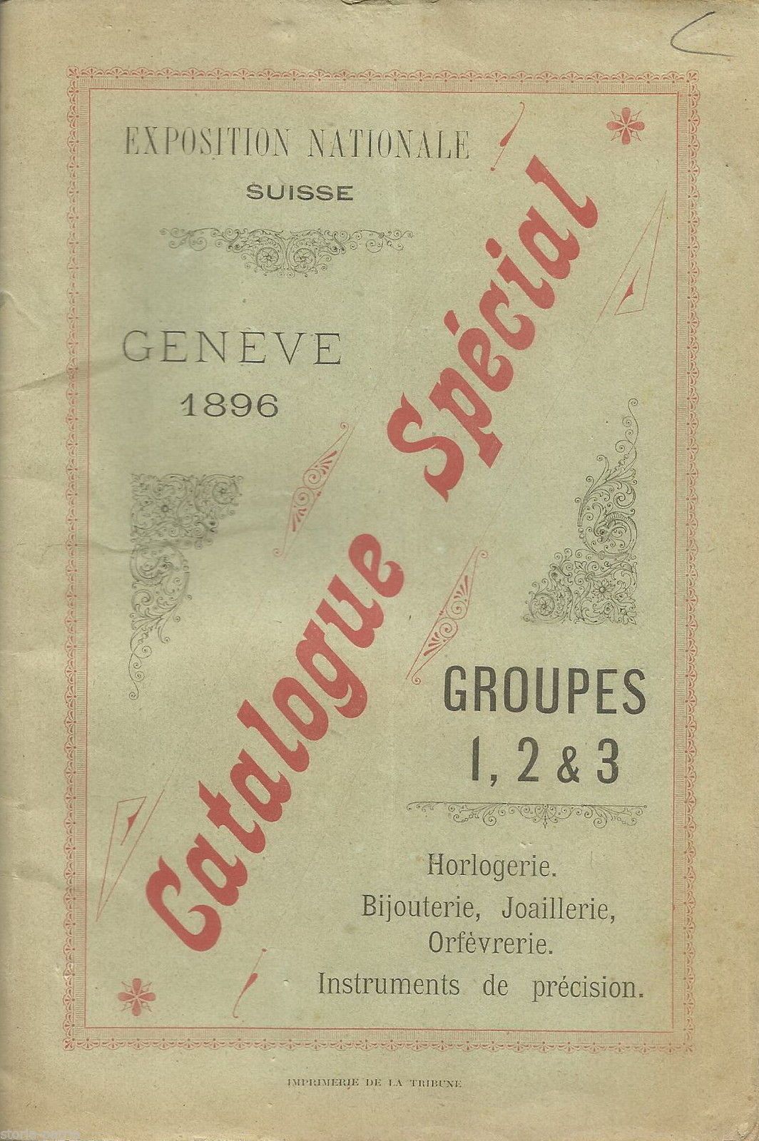 Catalogo Esposizione Nazionale Svizzera 1896: Orologeria, Gioielleria E Strumenti Di Precisione