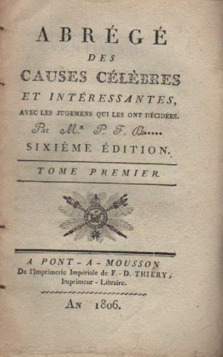Abrégé Des Causes Célèbres 1806 Grandier Loudun Mage Jolivet