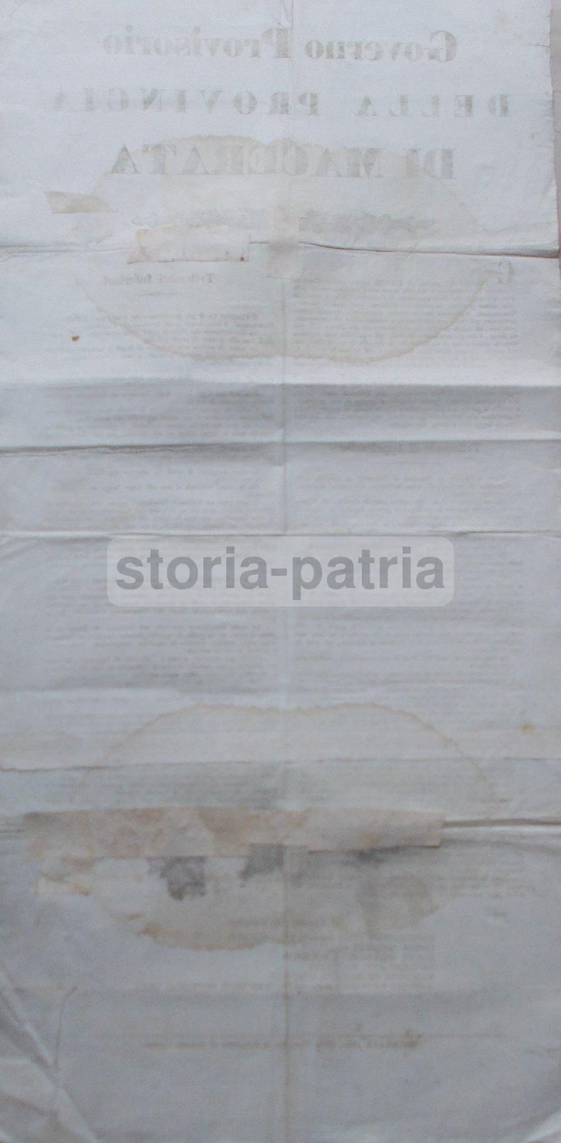 Manifesto Del Tribunale Di Appellazione Di Macerata, 1831 (Graziani, Carradori)