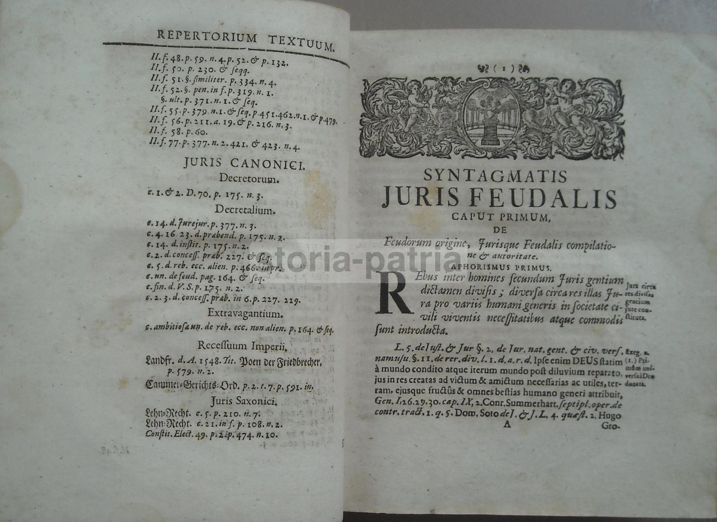 Syntagma Juris Feudalis, Georg Adam Struve, 1726   Rara Edizione Di Diritto Feudale