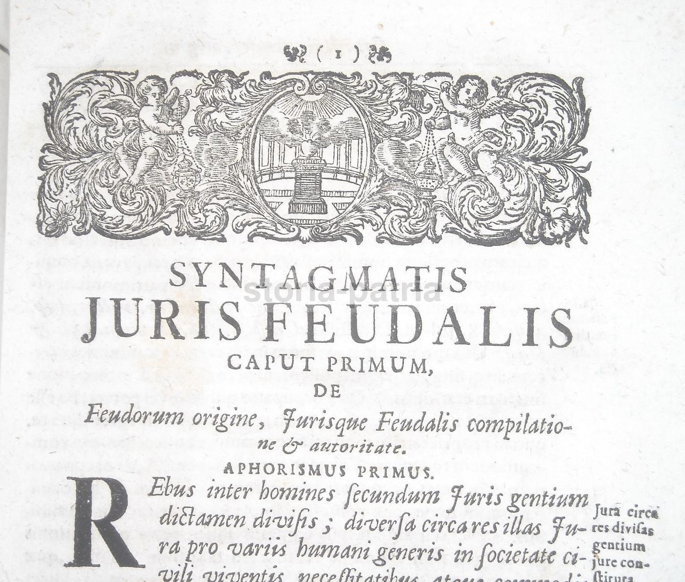 Syntagma Juris Feudalis, Georg Adam Struve, 1726   Rara Edizione Di Diritto Feudale