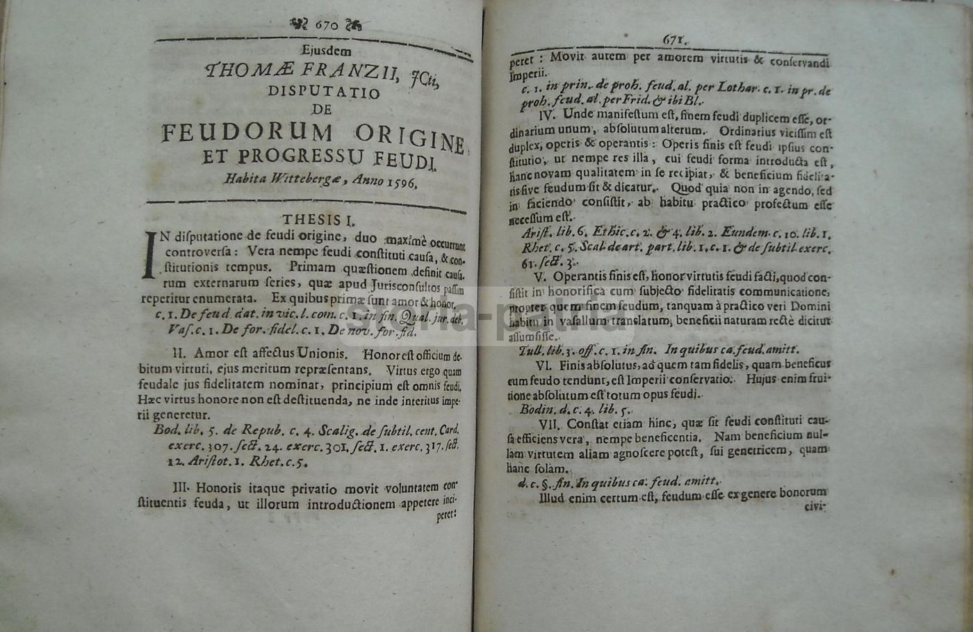 Syntagma Juris Feudalis, Georg Adam Struve, 1726   Rara Edizione Di Diritto Feudale