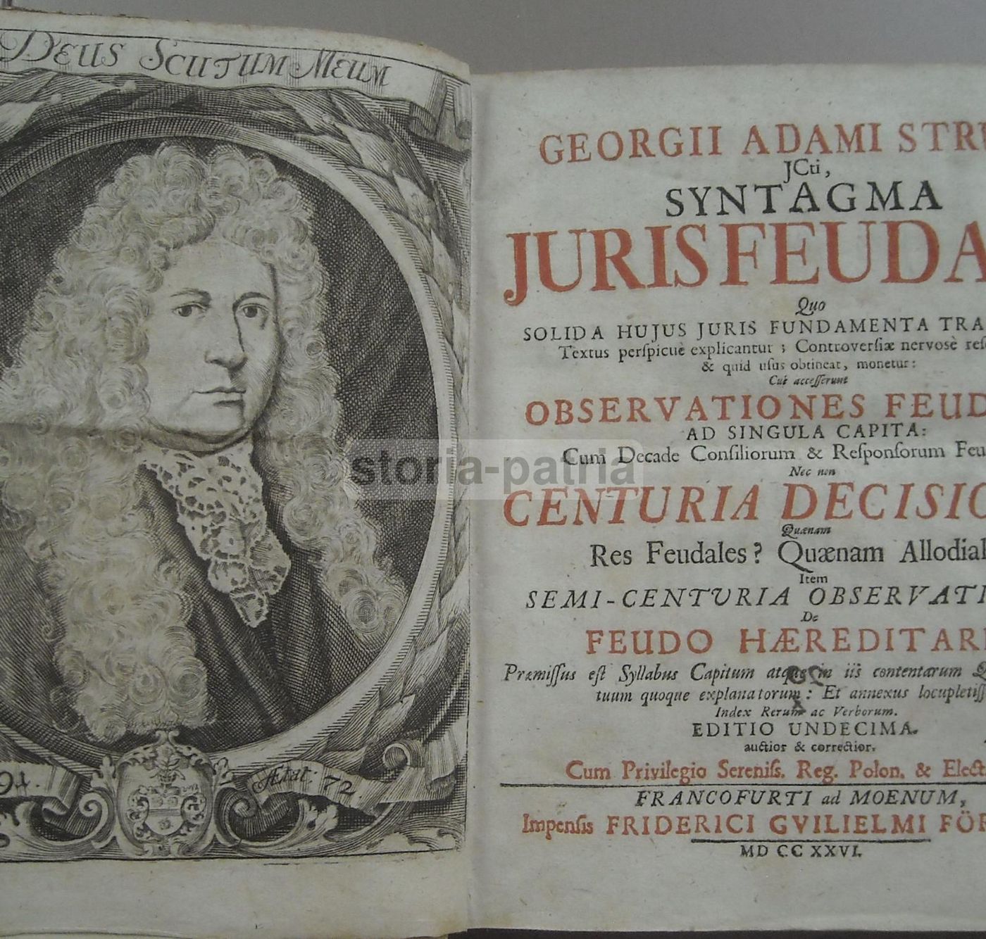 Syntagma Juris Feudalis, Georg Adam Struve, 1726   Rara Edizione Di Diritto Feudale