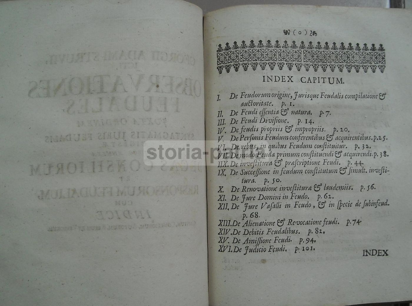 Syntagma Juris Feudalis, Georg Adam Struve, 1726   Rara Edizione Di Diritto Feudale