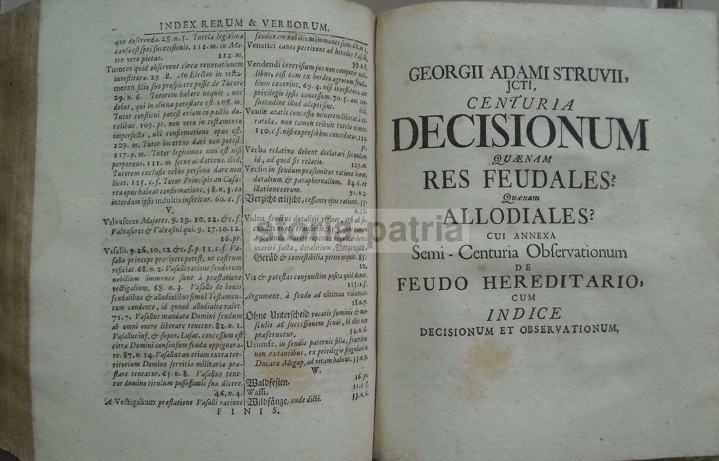 Syntagma Juris Feudalis, Georg Adam Struve, 1726   Rara Edizione Di Diritto Feudale