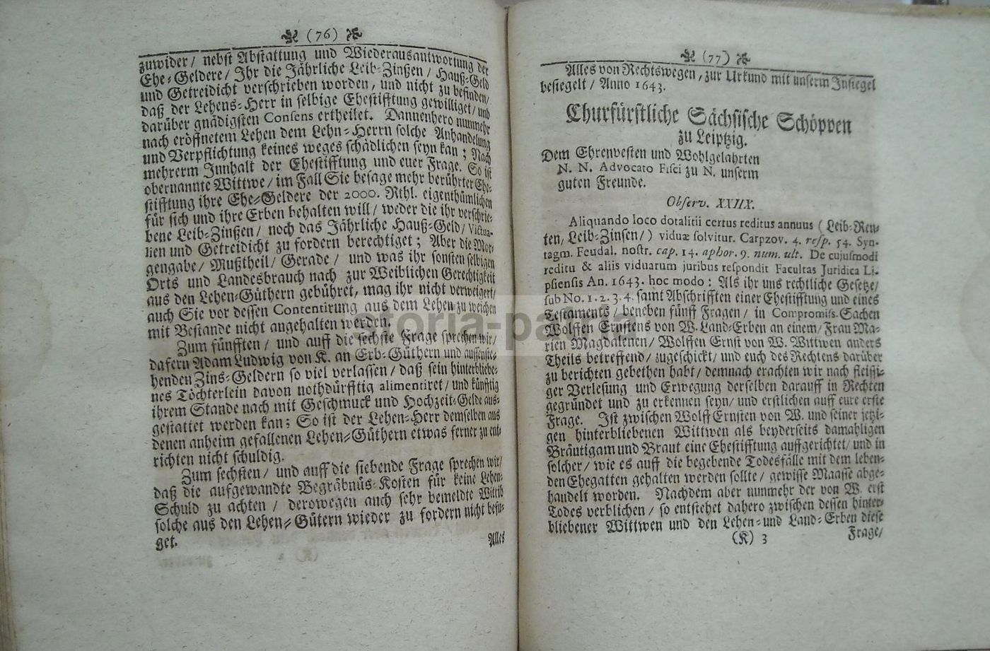 Syntagma Juris Feudalis, Georg Adam Struve, 1726   Rara Edizione Di Diritto Feudale