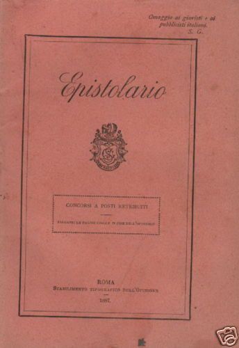 Epistolario Giuridico 1887, Sinossi Giuridica, Lettere Italia