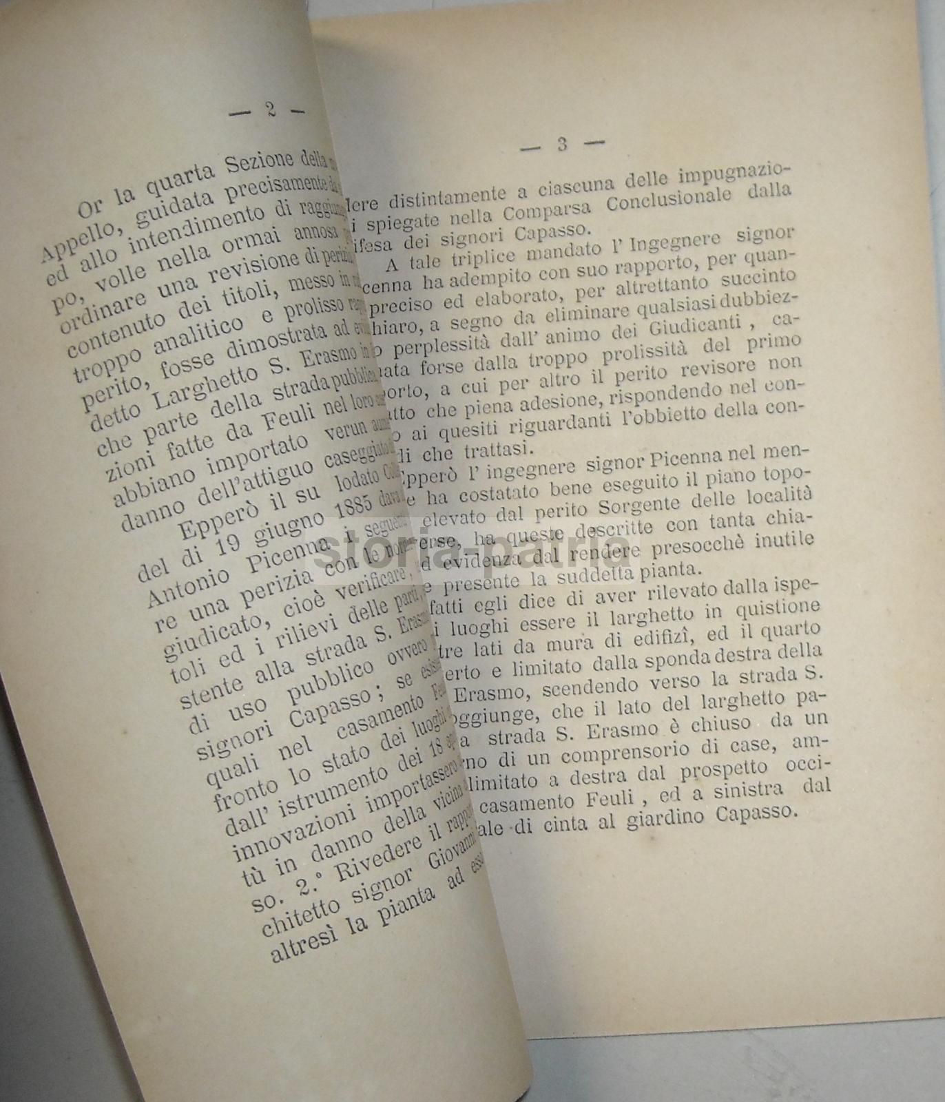 Appendice Allegazione Feuli Capasso Benevento Fiorilli 1886