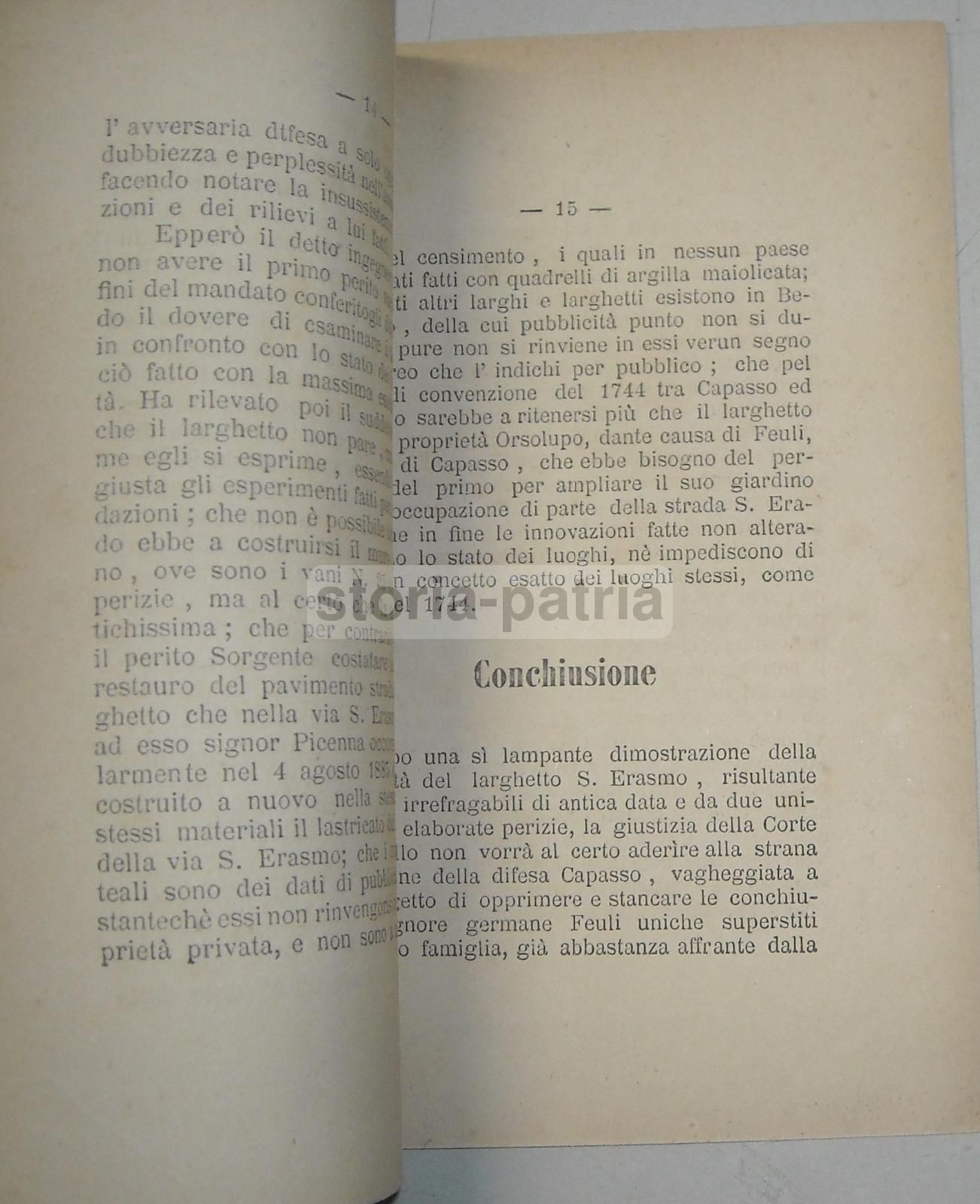 Appendice Allegazione Feuli Capasso Benevento Fiorilli 1886
