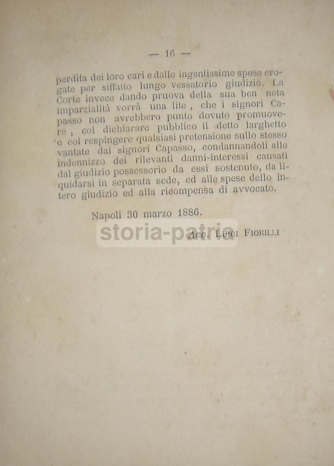 Appendice Allegazione Feuli Capasso Benevento Fiorilli 1886