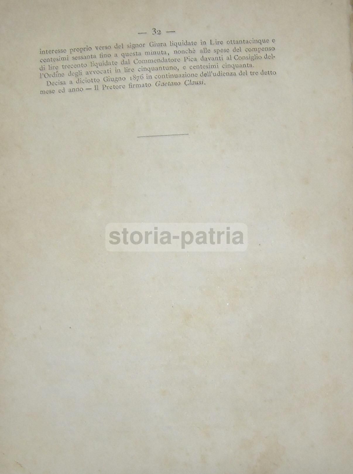 Dissertazione Giuridica Stefano Jannuzzi: Causa Giura Vs Scognamiglio (1876)