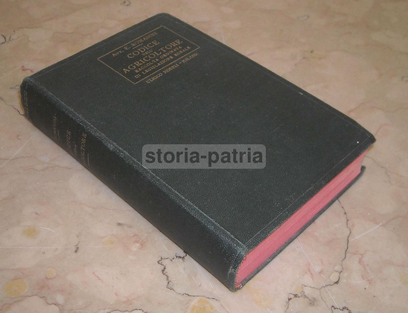 Codice Dell'Agricoltore Romanini 1930 Hoepli Legislazione Rurale