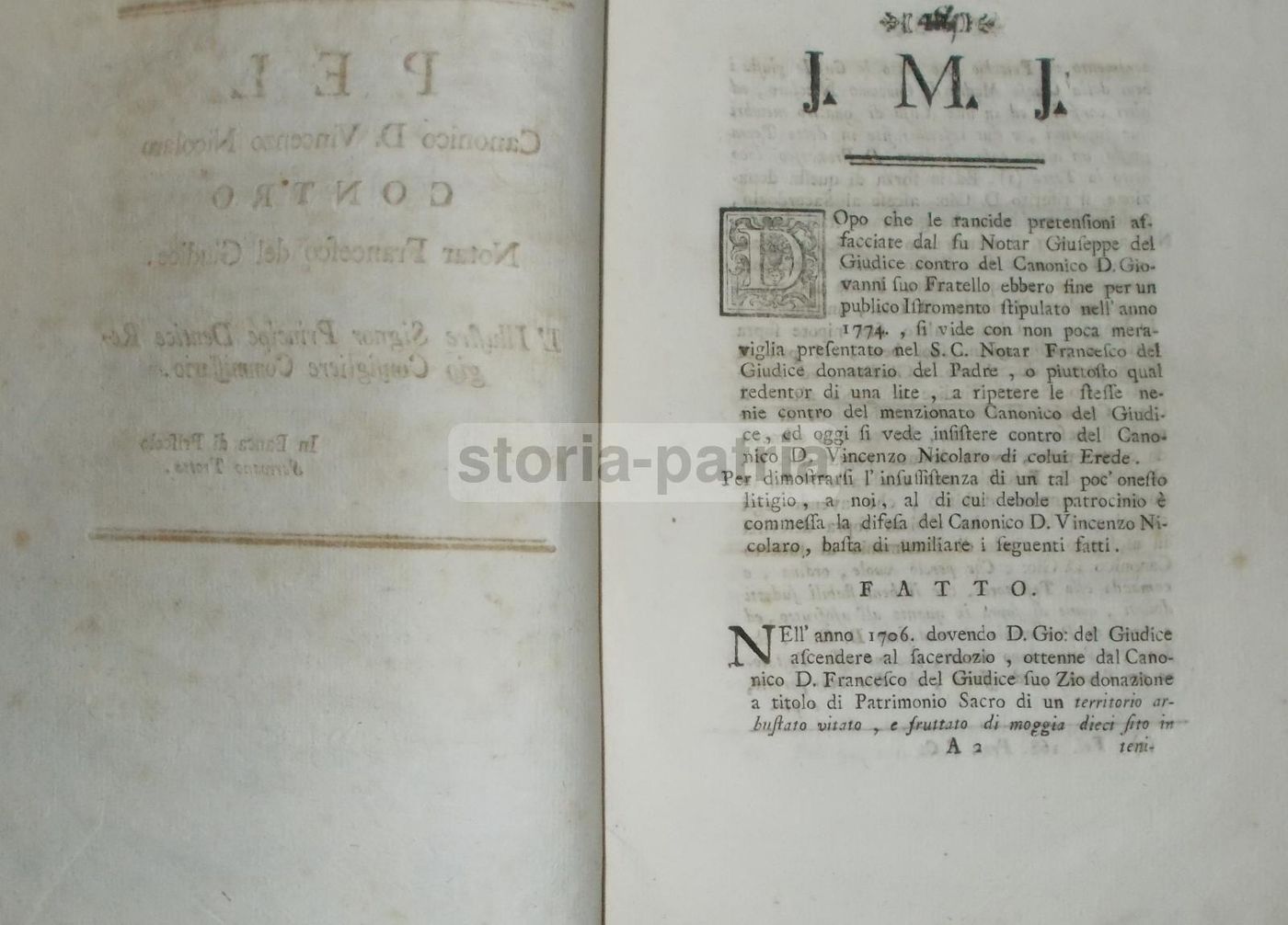 Dissertazione Giuridica Notarile Faicchio Telese 1779 Dentice