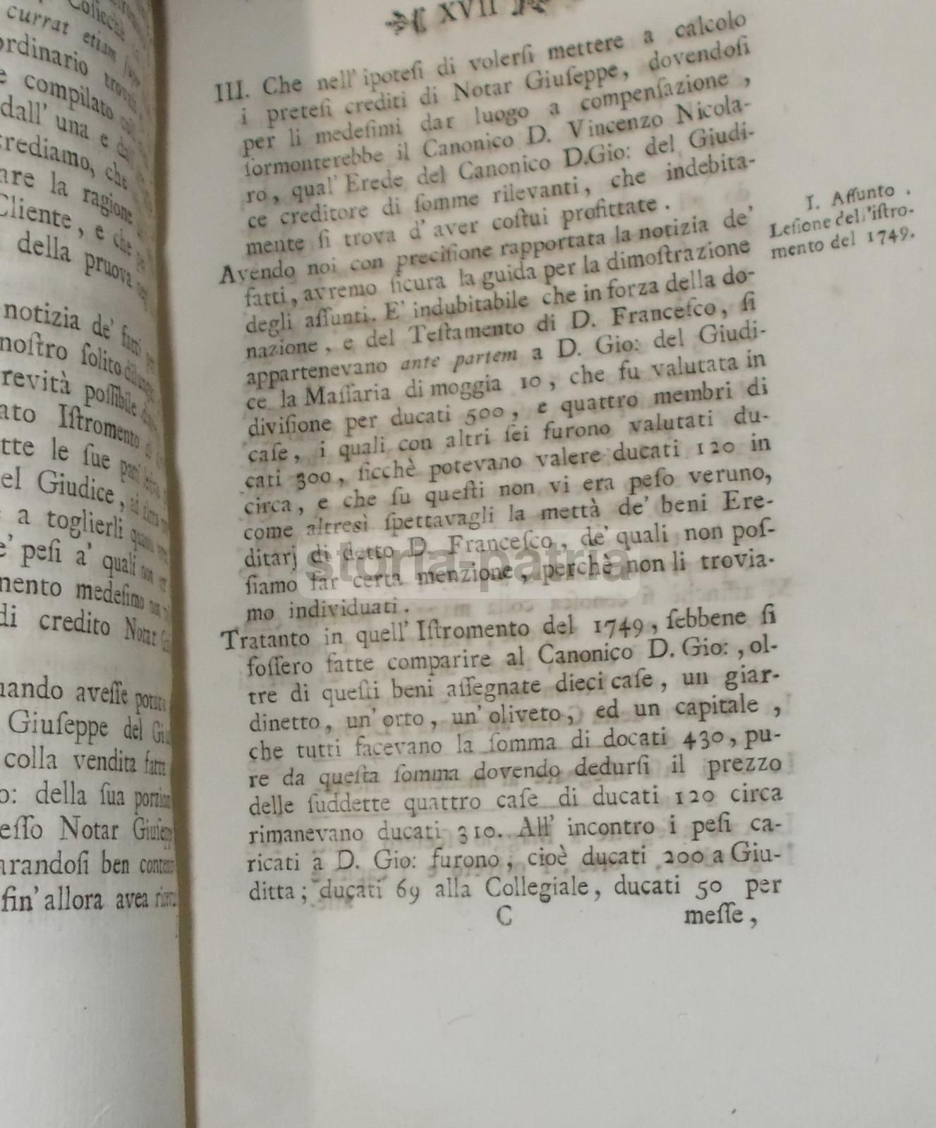 Dissertazione Giuridica Notarile Faicchio Telese 1779 Dentice