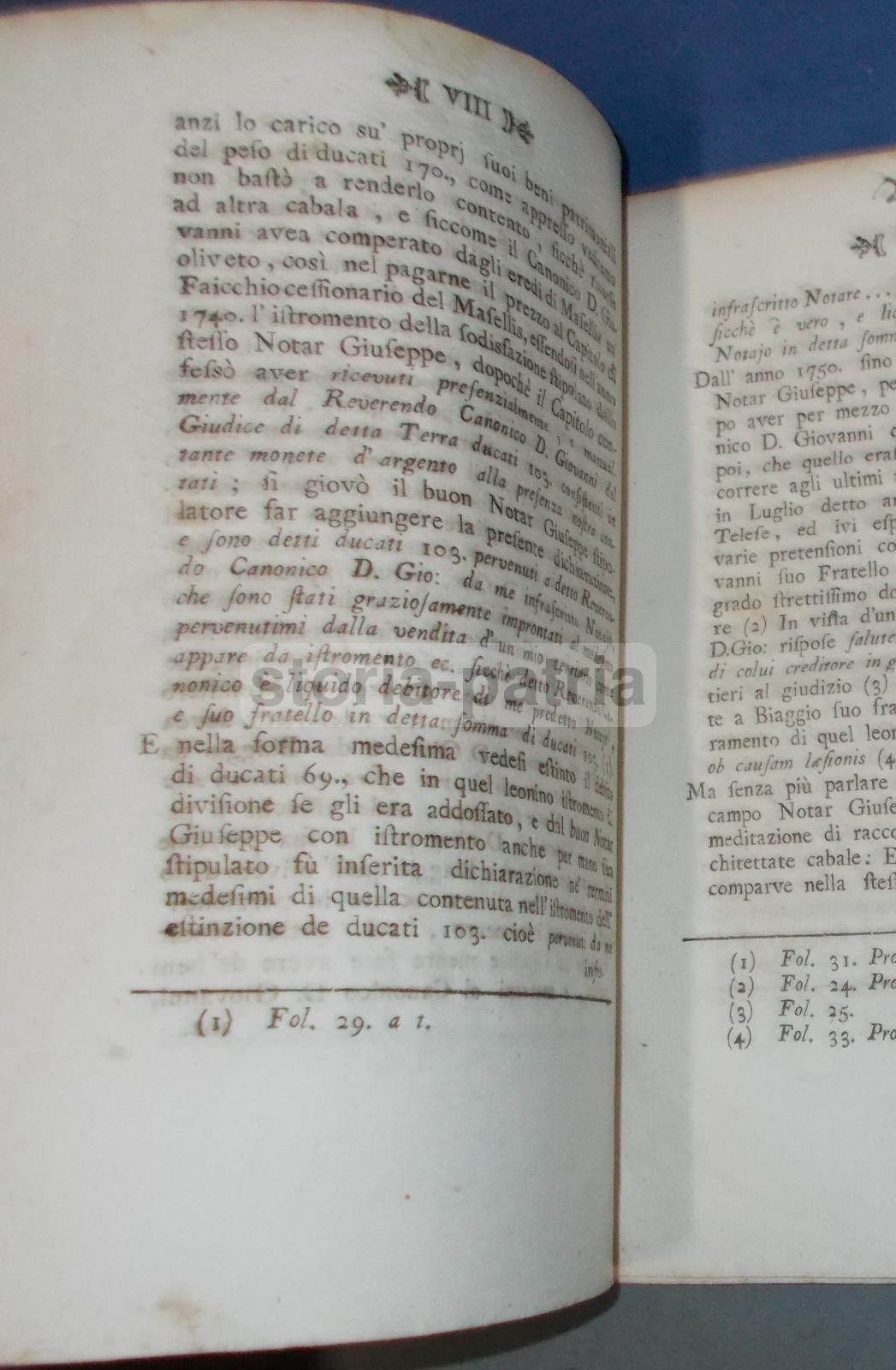 Dissertazione Giuridica Notarile Faicchio Telese 1779 Dentice