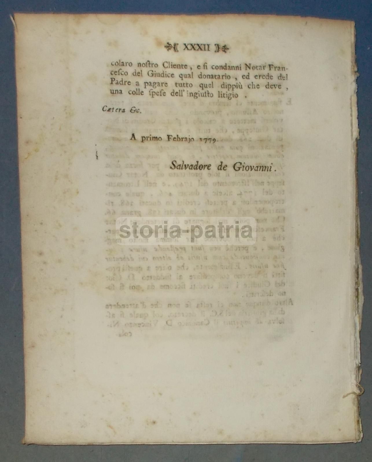 Dissertazione Giuridica Notarile Faicchio Telese 1779 Dentice