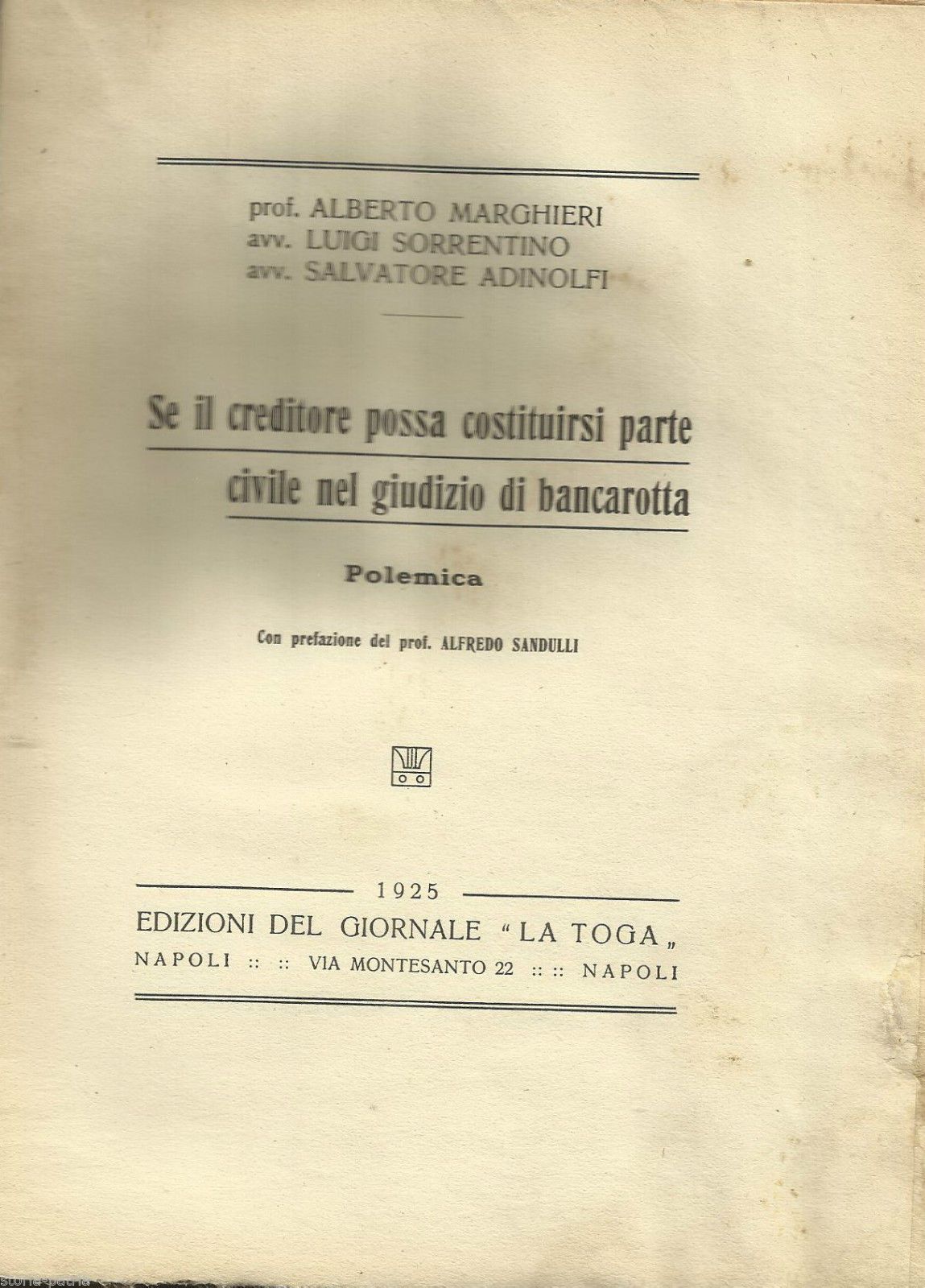 Se Il Creditore Possa Costituirsi Parte Civile Nel Giudizio Di Bancarotta