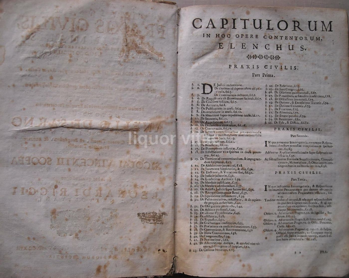 Novissima Praxis Civilis Et Criminalis Napoli 1717 Medicina Legale