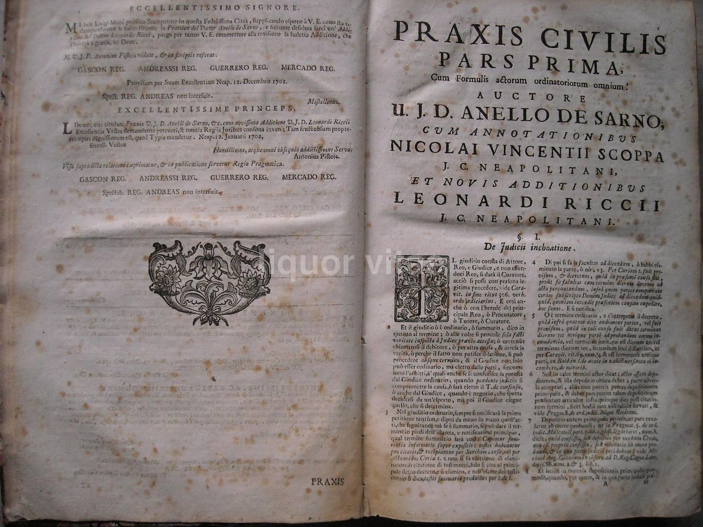 Novissima Praxis Civilis Et Criminalis Napoli 1717 Medicina Legale