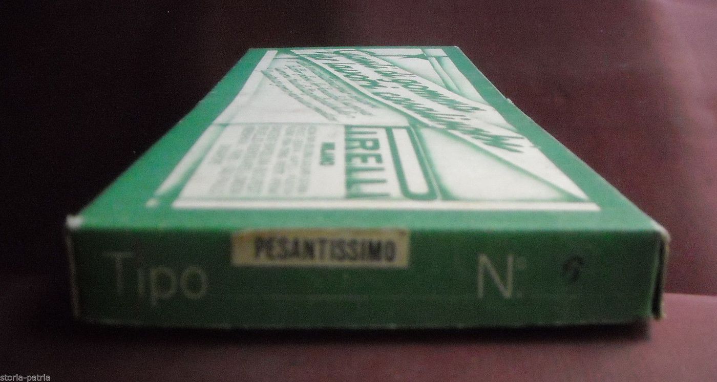 Confezione Originale Guanti Gomma Pirelli Anni '30 Grafica Futurista