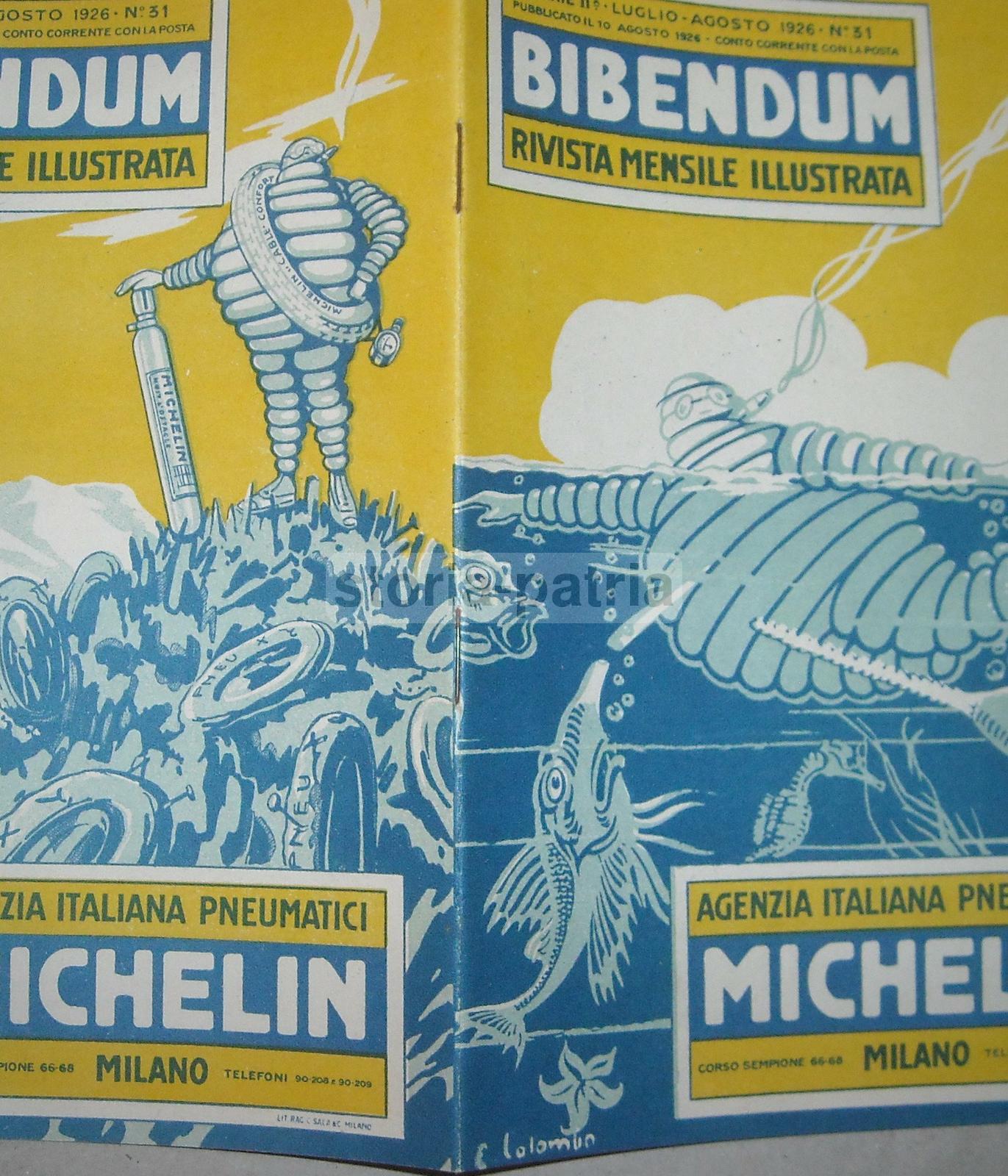 Rivista Bibendum Michelin, Luglio Agosto 1926, Milano