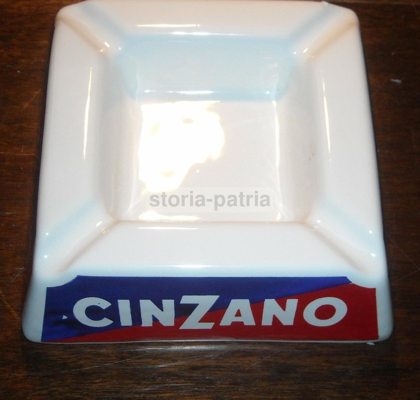 Portacenere Pubblicitario Cinzano In Porcellana Vintage Anni '80