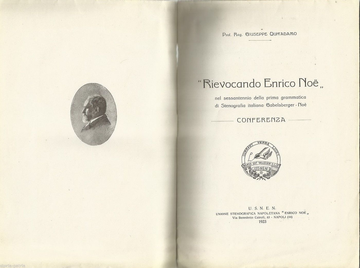 Grammatica Stenografia Gabelsberger Noè, Napoli, Quitadamo 1923