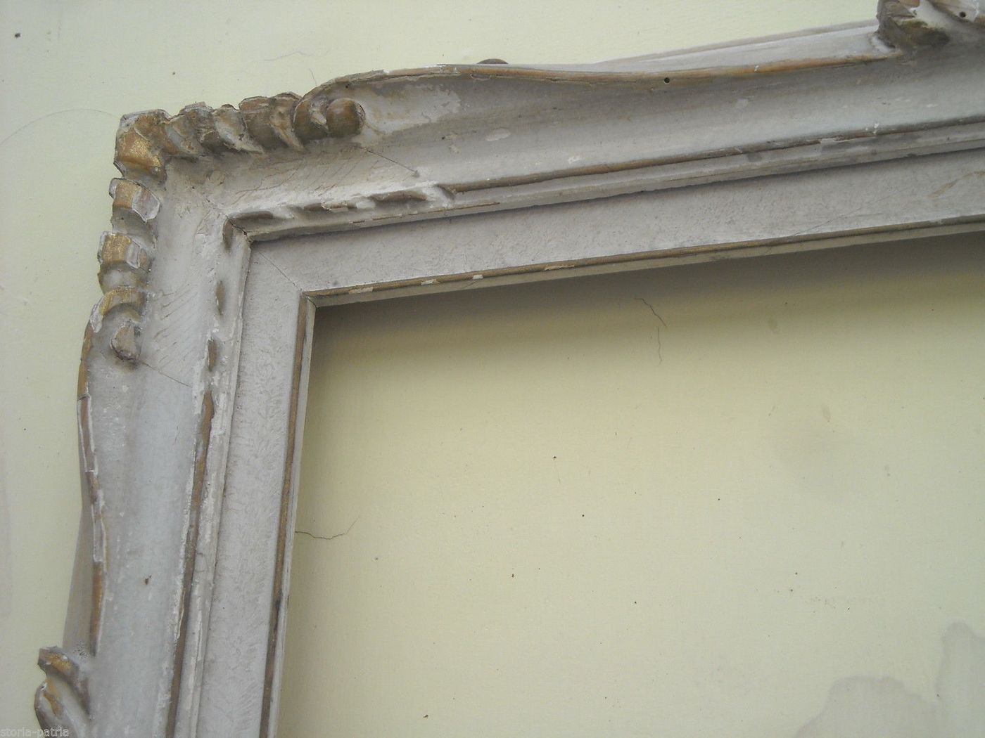 Grande Cornice Laccata E Dorata Decorativa, Anni '20 '30 (117x87 Cm)