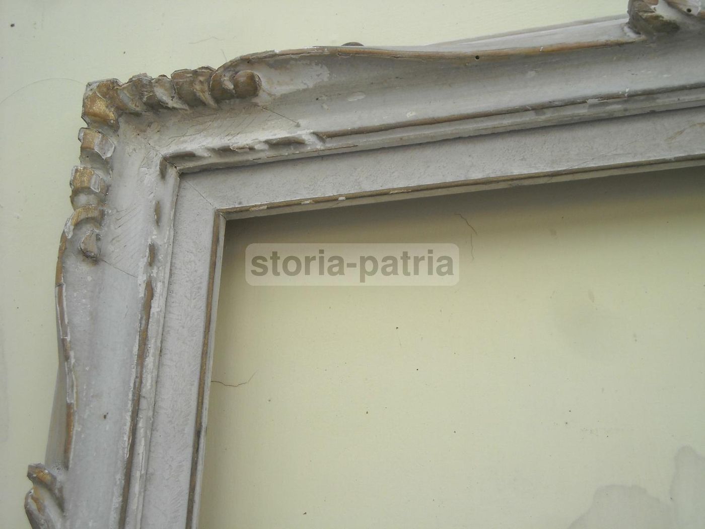 Grande Cornice Laccata E Dorata Decorativa, Anni '20 '30 (117x87 Cm)
