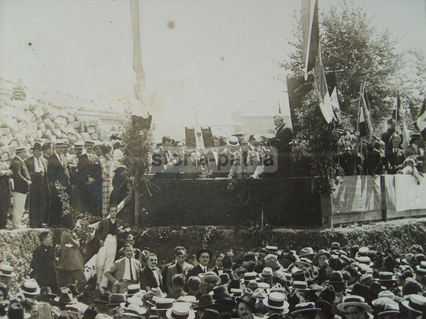 Fotografia Storica Intorcia: Cerimonia Pubblica In Campania, Anni '20