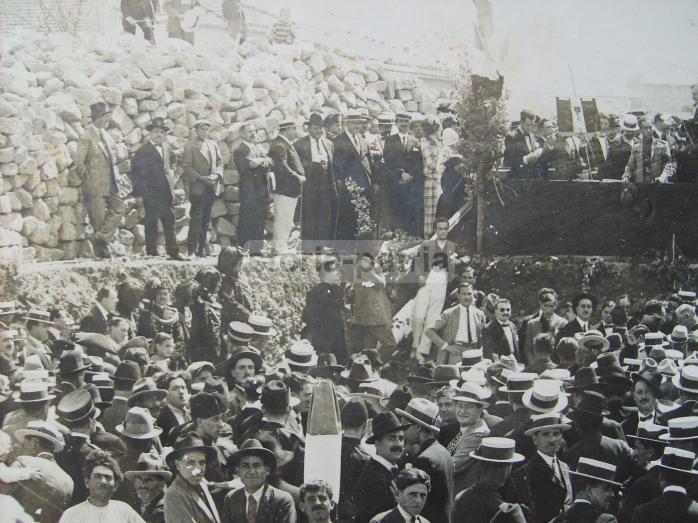 Fotografia Storica Intorcia: Cerimonia Pubblica In Campania, Anni '20