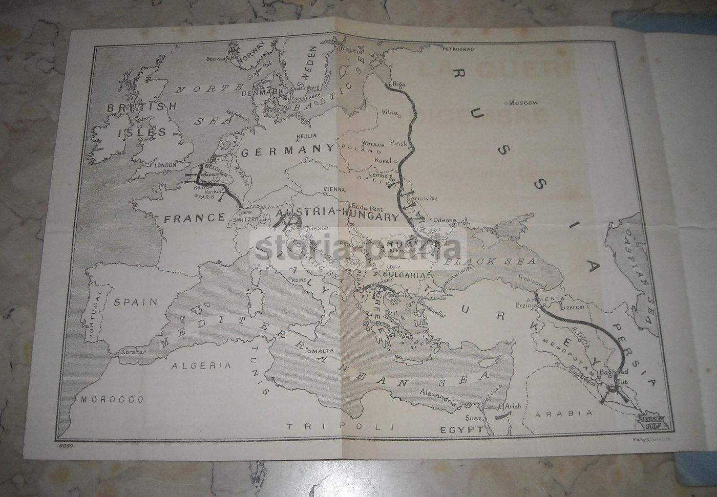 La Guerra In Dicembre 1916. Resoconto Storico Con Mappa Ripiegata