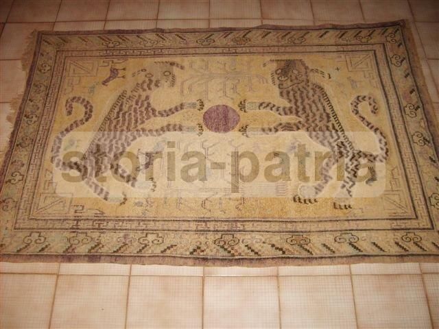Antico Tappeto Orientale Con Animali Fantastici 220x140 Cm
