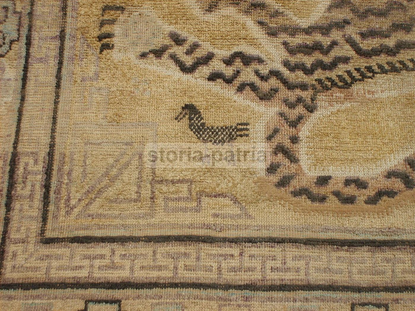 Antico Tappeto Orientale Con Animali Fantastici 220x140 Cm