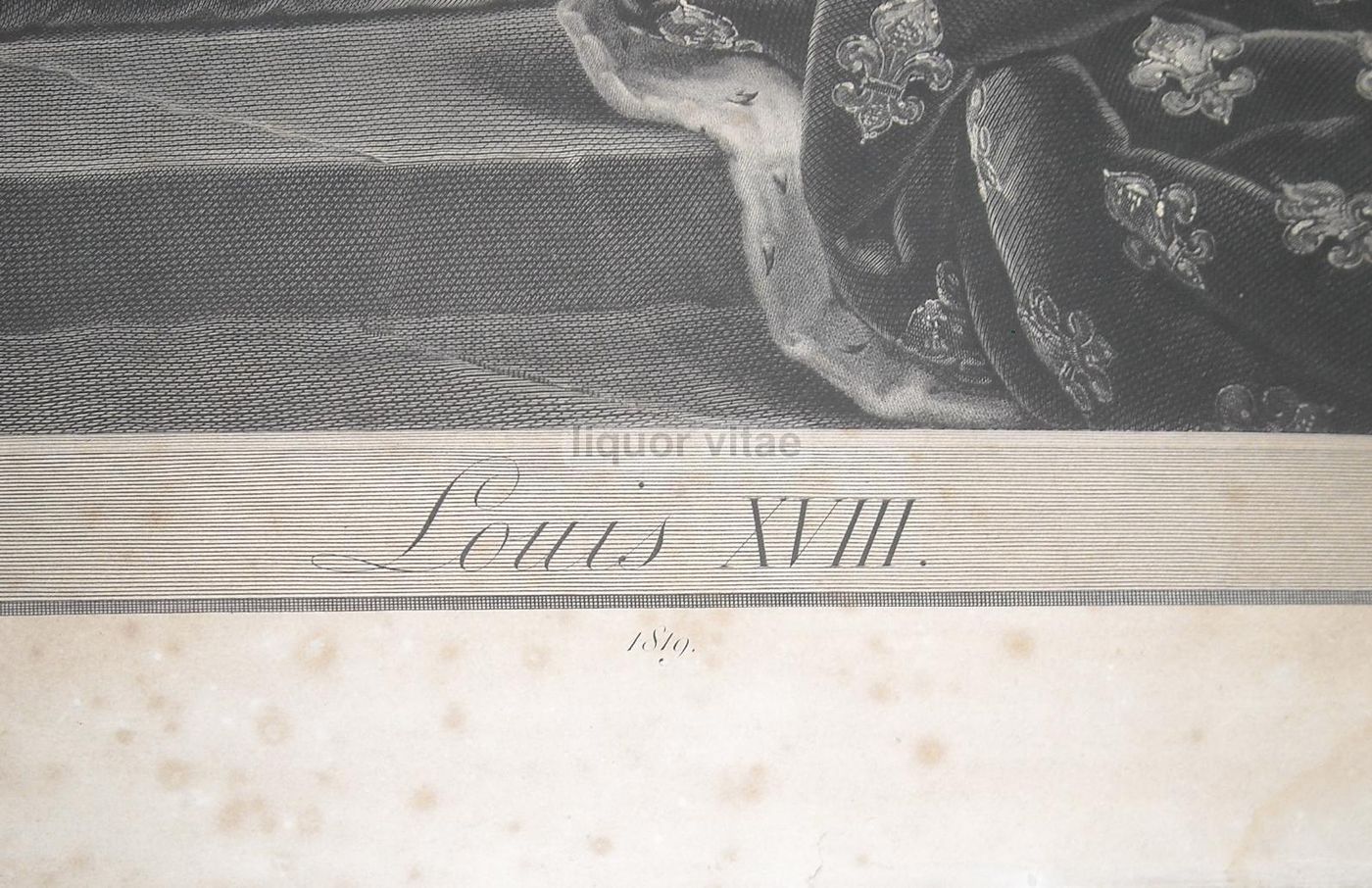 Incisione Antica Luigi XVIII Di Massard, 1819: Ritratto Reale