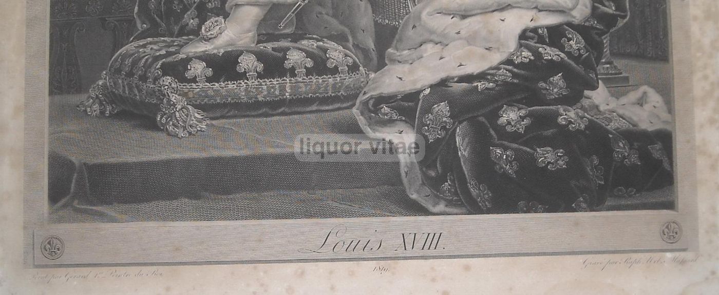 Incisione Antica Luigi XVIII Di Massard, 1819: Ritratto Reale