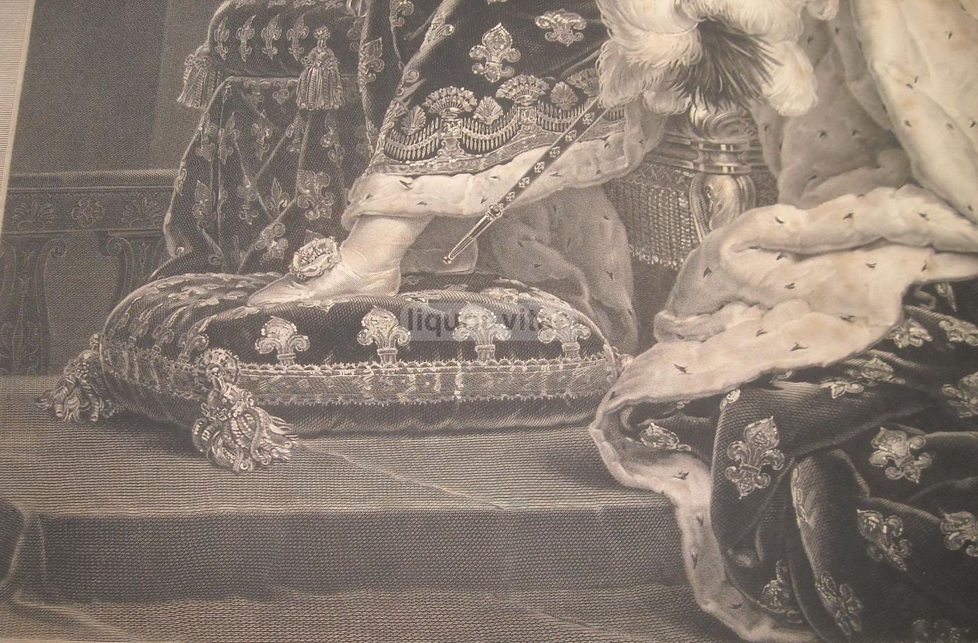 Incisione Antica Luigi XVIII Di Massard, 1819: Ritratto Reale