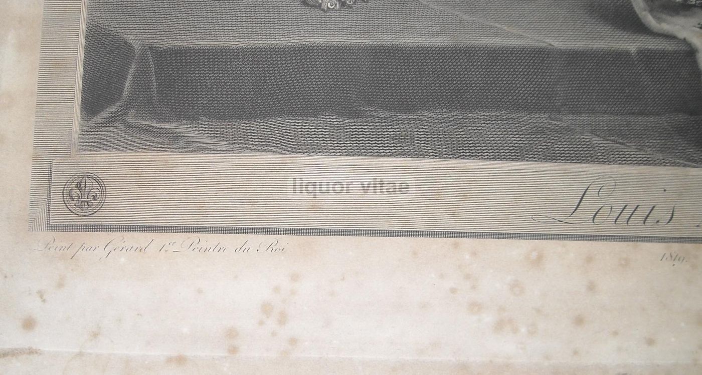 Incisione Antica Luigi XVIII Di Massard, 1819: Ritratto Reale