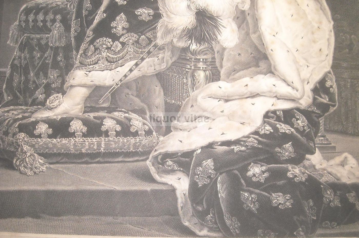 Incisione Antica Luigi XVIII Di Massard, 1819: Ritratto Reale